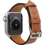 Hurtel Strap Leather skórzany pasek Apple Watch SE, 8, 7, 6, 5, 4, 3, 2, 1 (41, 40, 38 mm) opaska bransoleta brązowy, Hurtel