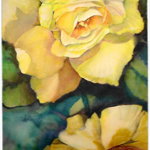 Caroline`s Treasures Carolines Comori PJC1047LCB trandafiri galbeni de sticlă de tăiere bord mare Galben 12H x 16W, 