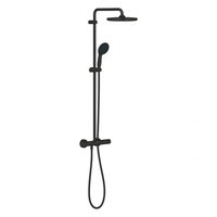 Coloana de dus Grohe Tempesta Cosmopolitan System 250 Cube cu baterie termostatata 101cm matte black, Grohe Coloana de dus Grohe Tempesta Cosmopolitan System 250 Cube cu baterie termostatata 101cm matte black, Grohe