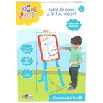 Tabla de scris 2 in 1, cu suport, Micul Artist, Micul Artist