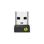 Receptor USB Logitech Logi Bolt, Pana la 6 tastaturi si mouse-uri compatibile, Negru