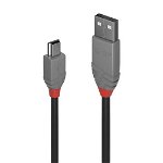 Cablu Date USB-A 2.0 - miniUSB-B  2.0 2m Negru, Lindy