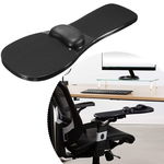 Suport ergonomic pentru mana cu mousepad gel, fixare scaun sau birou, 180 grade, negru, Procart