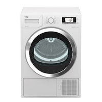 Uscator de rufe Beko DPY8506GXB1, 8 kg, Condensare cu pompa de caldura, Alb/Crom