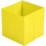 Cutie depozitare pliabila, tip cub, 31x31x31cm, galben