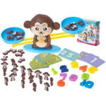 Balanta de jucarie tip maimuta, invatam matematica - jucarie educativa pentru copii, invatarea numerelor, Gonga® Maro