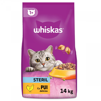 Hrana Uscata Whiskas Sterile Pisici Pui si Ficat 14 kg