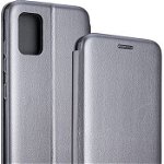 Husa Flip Carte Cu Magnet Lux Upzz Samsung Galaxy A41 ,silver, NoName