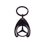 Breloc de chei IdeallStore, Black Mercedes, 7.5 cm, metal, negru, IdeallStore