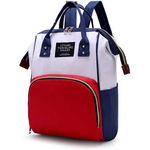 Bambinice Rucsac multifunctional mamici Colors Bambinice BN031, Bej/Albastru/Rosu, Bambinice