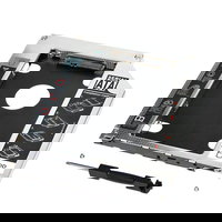 Cadru SSD HDD CADDY 12.7mm, 2.5 inch, aluminiu, 127x127mm