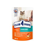 Hrana umeda completa Club 4 Paws Premium pentru pisici sterilizate, 24x80g