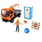 Camion Playlife Dickie Toys M.T. Ladog Service Set cu Figurina si Accesorii