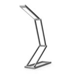 Lampa de birou pliabila cu LED si microUSB, Kwmobile, Argintiu, Aluminiu, 40590.35, kwmobile