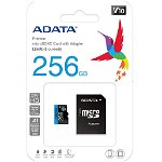 Card de Memorie MicroSD ADATA Premier, 256GB, Adaptor SD, Class 10, ADATA
