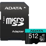 Adata Card de memorie ADATA PremierPRO, MicroSDXC, 512GB, UHS-I U3 + Adaptor, Adata