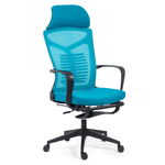 Scaun ergonomic cu spatar rabatabil si suport picioare SYYT 9502 albastru, 