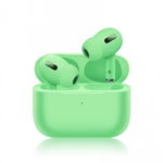 Casti Bluetooth Wireless PRO VERDE, compatibile universal, Carcasa cu incarcare wireless, TWS Pro, Sunet HiFi, Nuevo