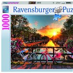 Puzzle copii si adulti amsterdam 1000 piese ravensburger, Ravensburger