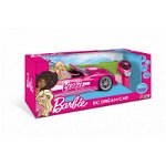 Masinuta cu telecomanda Mondo Barbie RC, 3 ani+, rezistenta la impact, plastic, Roz, MONDO