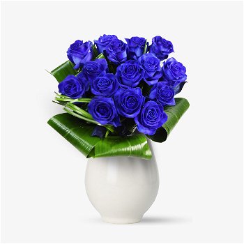 Buchet de 15 trandafiri albastri - Standard, Floria
