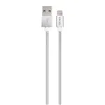 Cablu date GRIXX Optimum - 8-pin to USB Apple MFI License, impletit, lungime 1m - alb