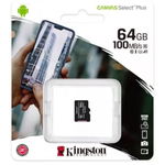 Card de memorie MicroSD Kingston 64GB SDCS2/64GB, Select Plus, Clasa 10 UHS-I Performance, KINGSTON