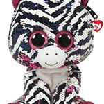 RUCSAC DE PLUS TY CU PAIETE ZEBRA ZOEY, Rucsac 25cm cu paiete