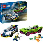 LEGO City - Urmarire cu masina de politie si masina puternica 60415