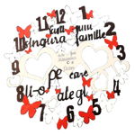 Ceas personalizat, Nasii sunt singura familie pe care ti-o alegi, 40 cm diametru - FEIS1623