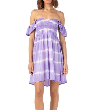 Imbracaminte Femei Tiare Hawaii Hollie Mini Dress Lavender Stripe, Tiare Hawaii
