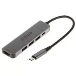 Hub USB-C 3 porturi USB-A+ 1x USB-C PD cu placă video HDMI TC35 DAHUA, DAHUA