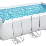 Piscina Bestway Power Steel dreptunghiular 4,12 mx 2,01 mx 1,22 m, gri/albastru, Bestway