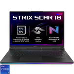 Laptop ASUS Gaming 18'' ROG Strix SCAR 18 G834JYR, 2.5K Mini LED 240Hz G-Sync, Intel Core i9 14900HX, 64GB DDR5, 2x 1TB SSD, GeForce RTX 4090 16GB, No OS, Off Black