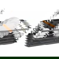 Uscator de vase Kinghoff KH 1729, Suporturi pentru ustensile si cutite, Gri, Kinghoff