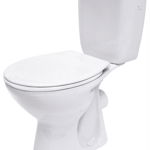 Set Vas WC compact President, Cersanit, cu capac WC polipropilena, rezervor WC 3/6L, evacuare orizontala