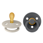 Set 2 suzete Bibs Colour Latex tetina simetrica 0 luni + SandIron, BIBS