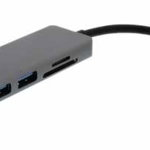 Adaptor USB-C - HDMI, 2xUSB3.0, cititor card, WELL