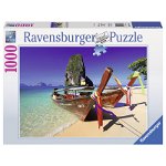 Ravensburger - Puzzle Barcuta pe plaja, 1000 piese