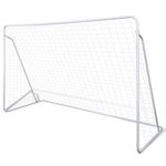 vidaXL Set poartă de fotbal, 240x90x150 cm, plasă și oțel calitativ, vidaXL