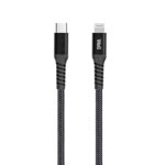 Cablu USB-C - Lightning, 1m, PD, USB 2.0, MFI, negru, Well