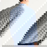 AC&Co, Camasa relaxed fit cu model argyle, Albastru