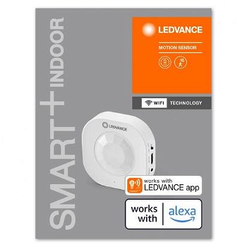 Senzor de miscare Ledvance SMART+ WiFi, 72x31x24mm, Alb, baterie reincarcabila prin cablu USB-C inclus, autonomie ~6 luni, Osram