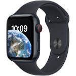 Apple Apple Watch SE 2 (2022), GPS, Cellular, Carcasa Midnight Aluminium 44mm, Midnight Sport Band, Apple