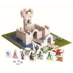 Trefl - Set de constructie Castel Castelul , Brick trick , Din caramidute ceramice, Multicolor, Trefl