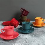 Set cești de cafea, Multicolor, 6 cm, Keramika