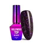Hollywood Top Coat cu sclipici Molly Lac fara degresare- Violet Show - HT-G5 - EVERIN, Molly Lac