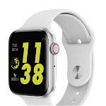 Ceas smartwatch techstar® w34 alb, 1.54 inch hd ips, monitorizare cardiaca,electrodiagrama ecg, sedentary, bluetooth
