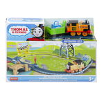 Set de joaca, Locomotiva motorizata cu vagon pe sine, Thomas and Friends, Nia, HGY81, Thomas and Friends