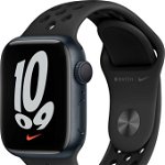 Smartwatch apple watch nike s7 gps mkn43wb/a, 41mm midnight aluminium case with anthracite/black nike sport band